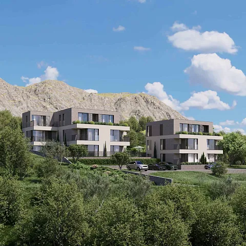 New Residential Complex in Dobrota – Sea View Apartments with Swimming Pool